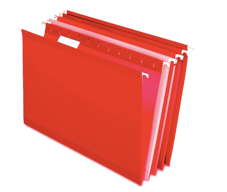 Suspension Files FS, 50/Box, Red Files & Folders Office Supplies