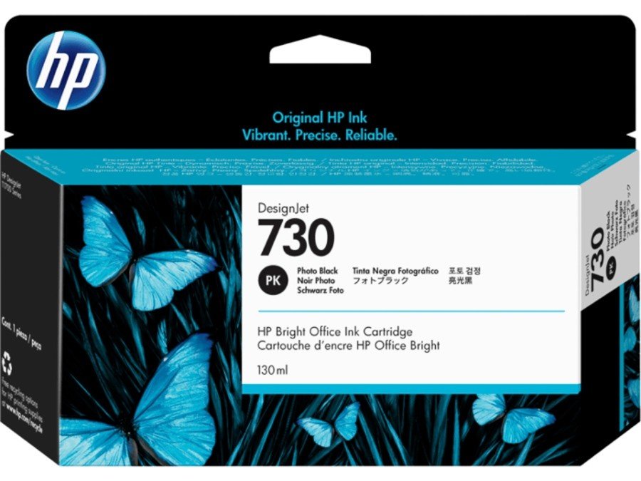 HP 730 130-ml Photo Black DesignJet Ink Cartridge (P2V67A)