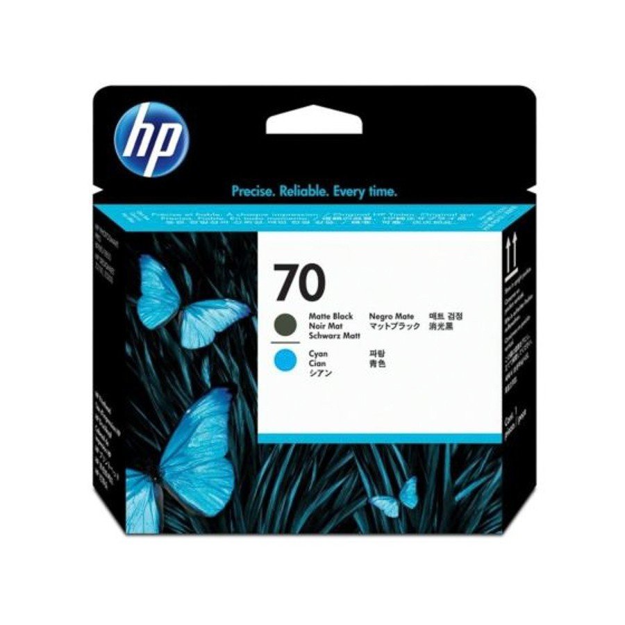 HP 70 Matte Black & Cyan Ink Cartridge (C9404A)