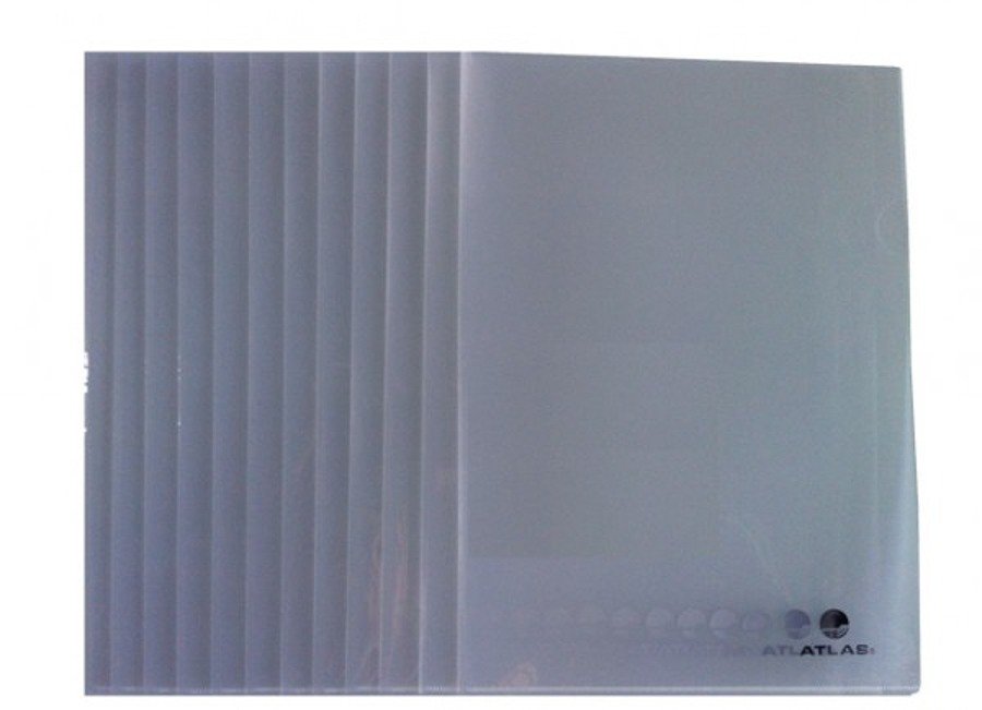 Atlas Clear L Folder A4, 12/pack, Clear