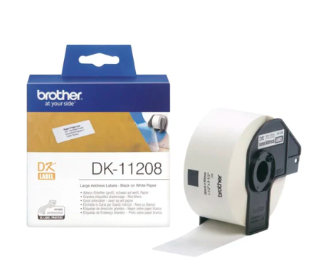 Brother DK11208 Large Address Label 38mmx90mmx400pcs