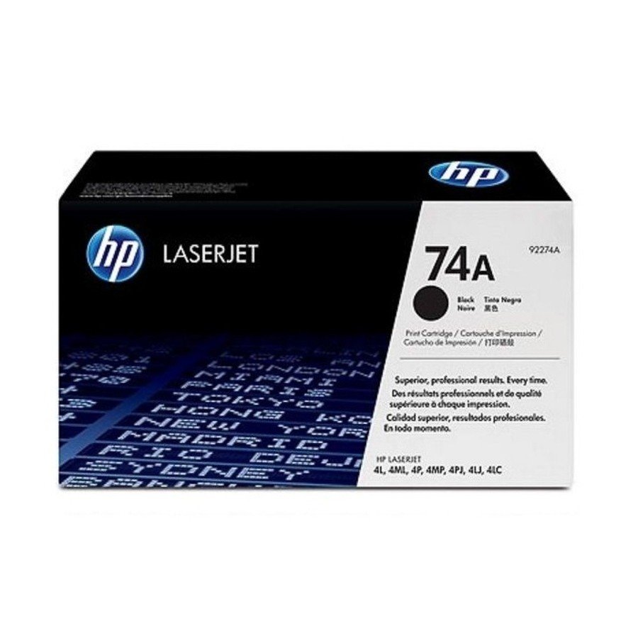HP 74A Black LaserJet Original Toner Cartridge (92274A)