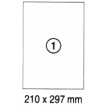 xel-lent 3 labels/sheet, straight corners, 210 x 99 mm, 100sheets/pack