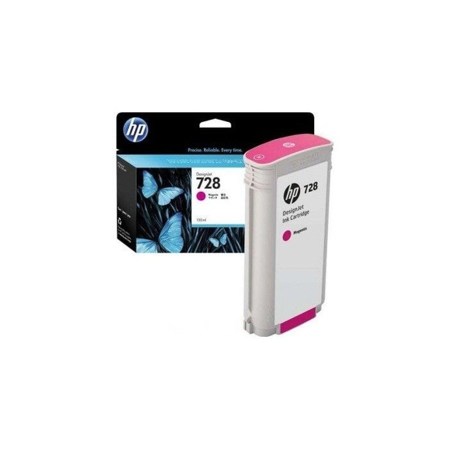 HP 728 Magenta DesignJet Ink Cartridge, 130ml