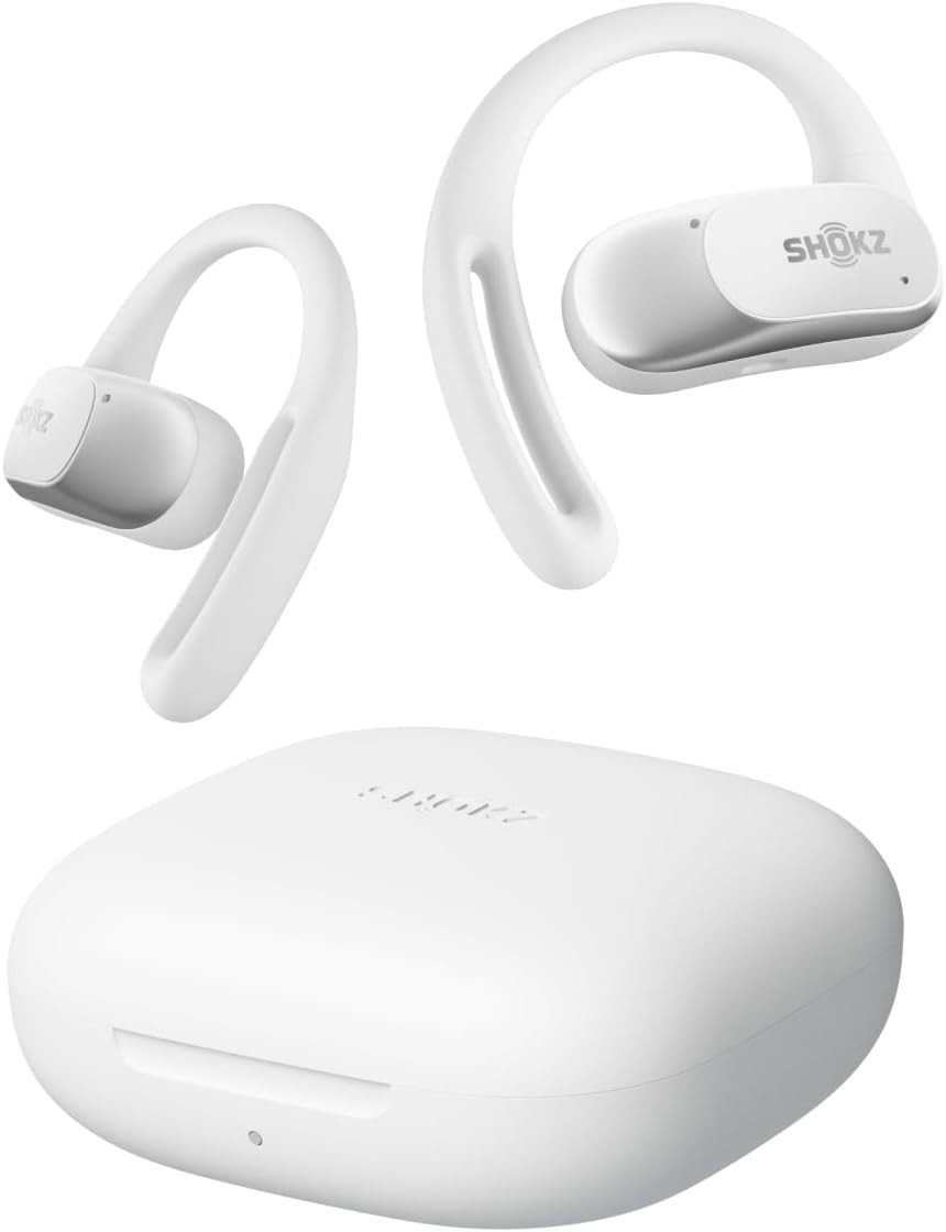 Shokz OpenFit Air Wirless Bone Conduction Headphones with Open-Ear Design White
