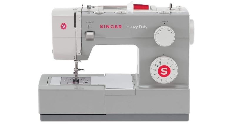 Singer Heavy Duty Sewing Machine, 11 Built-In Stitches, High Performance Motor, Stitch 1100/min, 69 Stitch Applications, Adjustable Stitch Length and Width, Reverse, LED, Free Arm - 4411 (Grey)