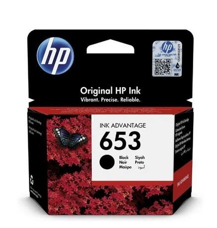 HP 653 Black Original Ink Advantage Cartridge (3YM75AE)