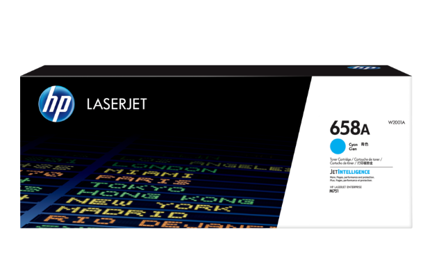 HP 658A Cyan Original LaserJet Toner Cartridge (W2001A)