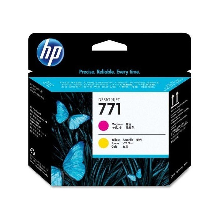 HP 771 Magenta and Yellow Original Printhead Cartridge (CE018A)