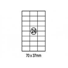 xel-lent 24 labels/sheet, straight corners, 70 x 37 mm, 100sheets/pack