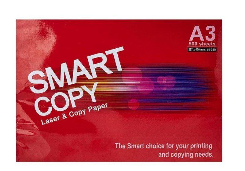 Smart Copy Paper, 80 gsm, A3 Size, 500 Sheets / Ream