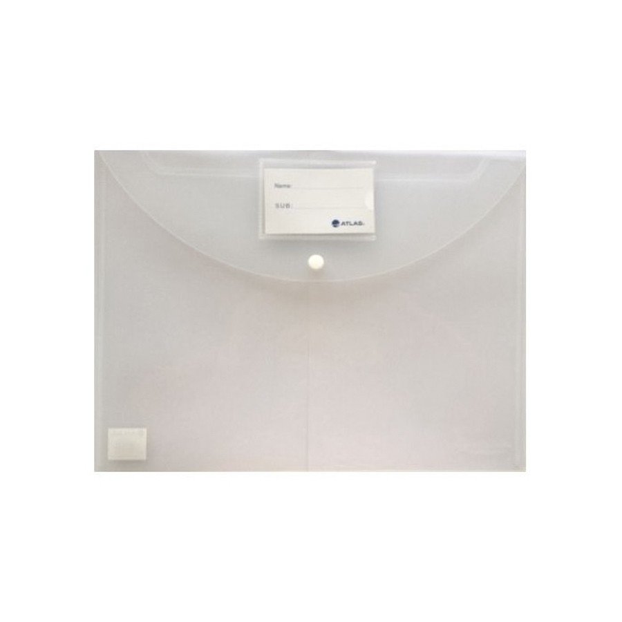 Atlas Document Bag F/S, 12/pack, Plain Clear