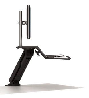 Fellowes Lotus Rt Sit-Stand Workstation - Black / Grey
