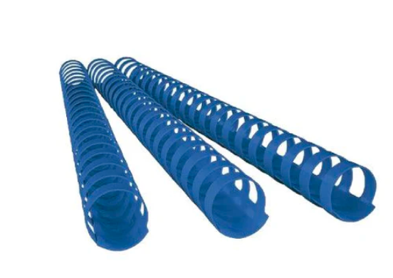 Deluxe 18mm Comb Binding Rings, 100/box -Blue