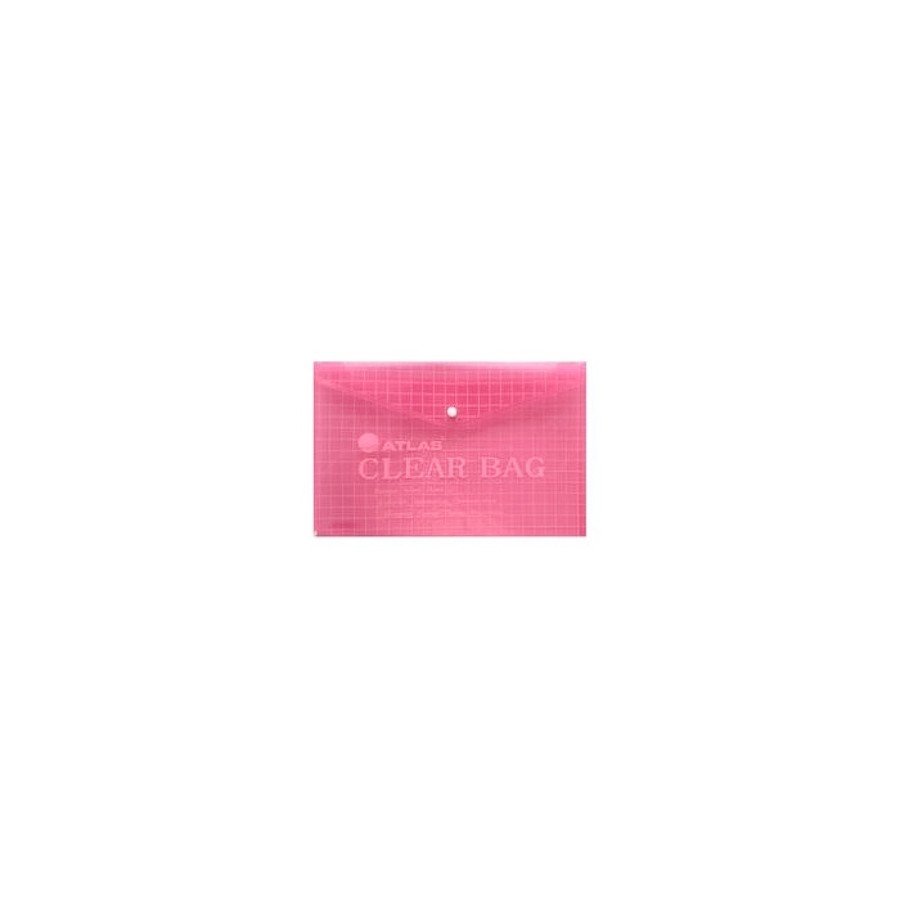 Atlas Document Bag "My Clear Bag" F/S, 12/pack, Red