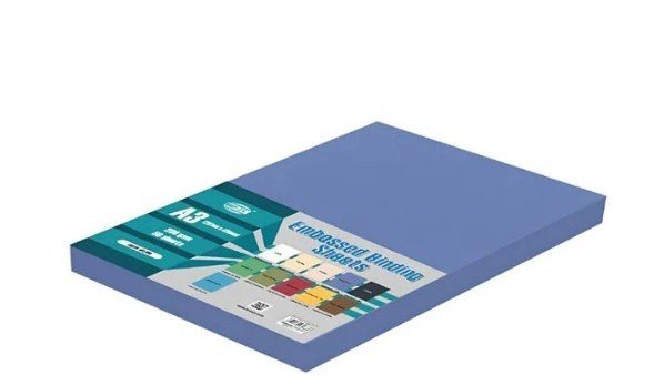 FIS A3 Embossed Leather Board Binding Cover, 50/pack, Dark Blue