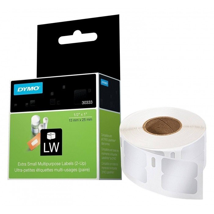 Dymo 30333 Shipping Label 1/2inch x 1inch, Black on White