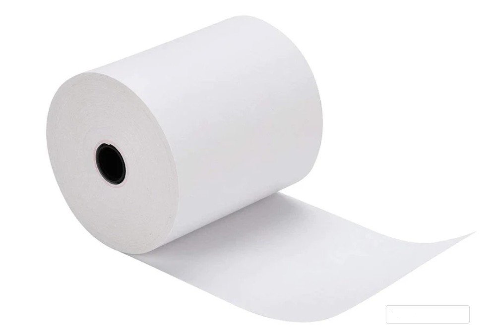 Thermal Cash Roll, 80 x 80 mm x 0.5", 2pcs/pack, White