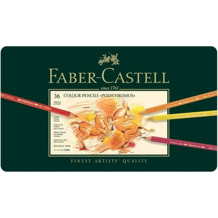 Faber Castell FC110036 Polychromos Artists Color Pencils Tin (36 / Set)