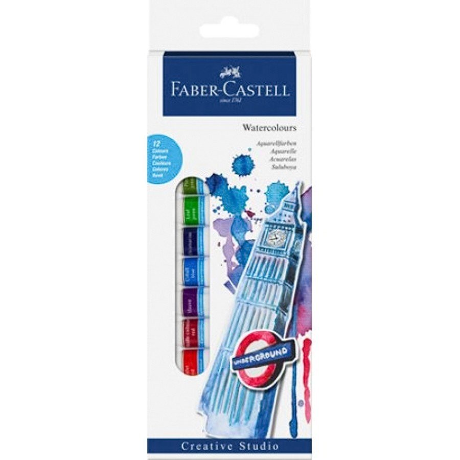 Faber Castell FC169503 Watercolour Paint Starter Kit, Assorted (Box of 12)