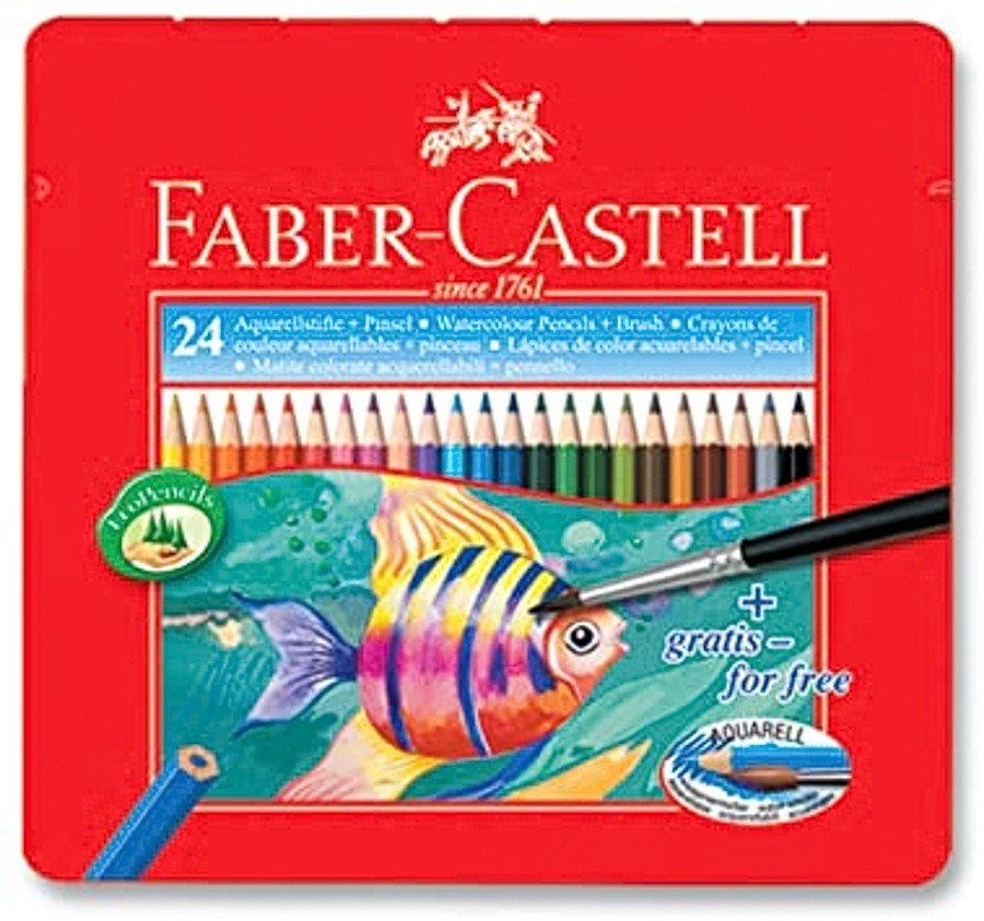 Faber Castell FCI114425 Water Color Pencil, Assorted (Pack of 24)