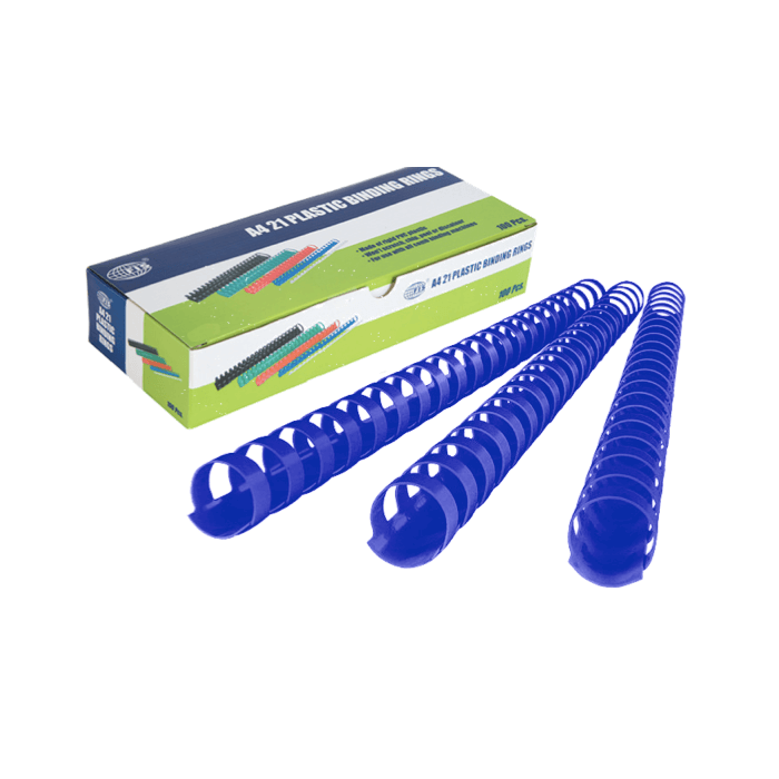 FIS 19mm Comb Binding Rings 100/Box Blue