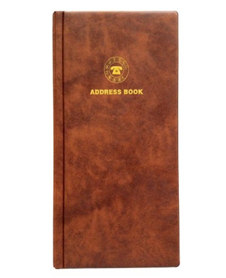 FIS Address Book, 115 x 240 mm, Brown