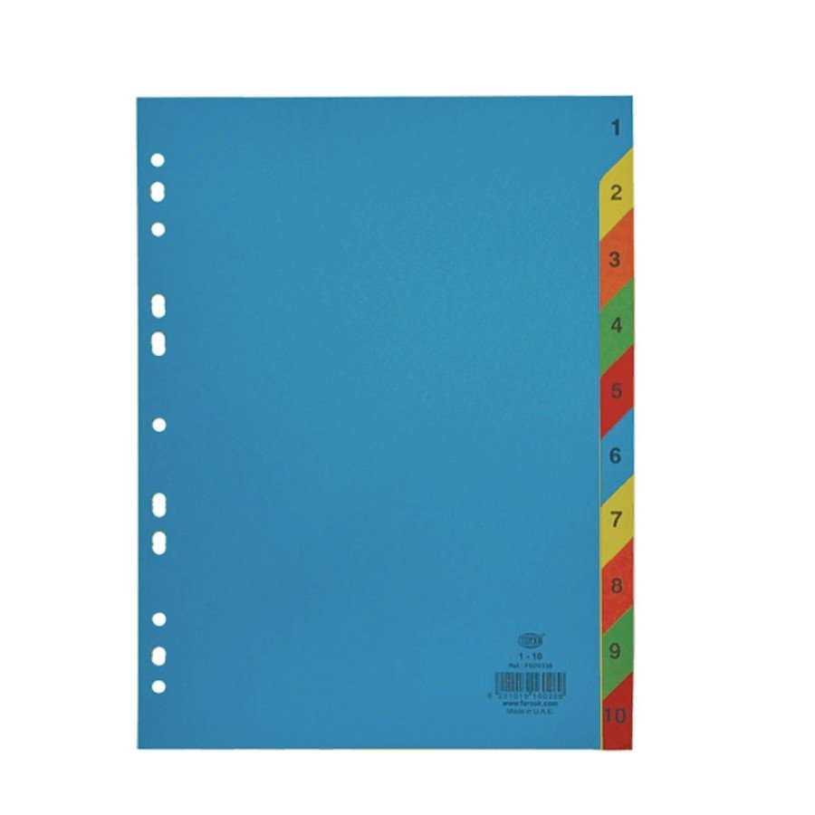 FIS Divider Manila Colored A4 With Numbers 1-10