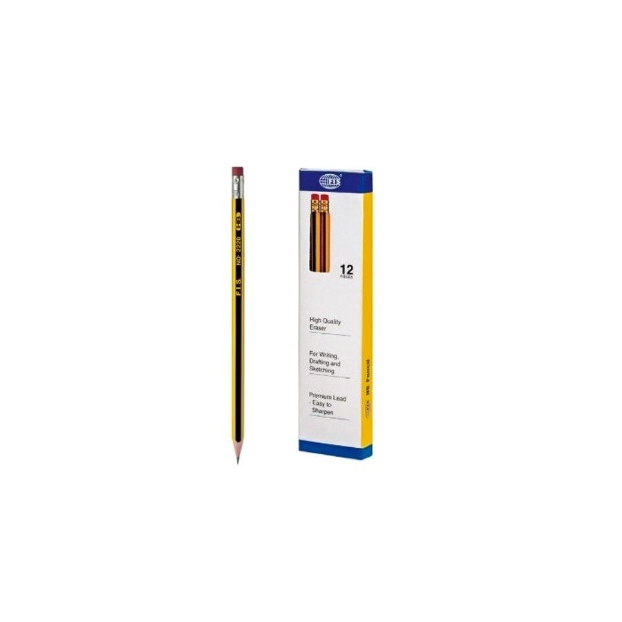 FIS HB Pencil with Eraser Tip  12/box (FSPE2220HB)