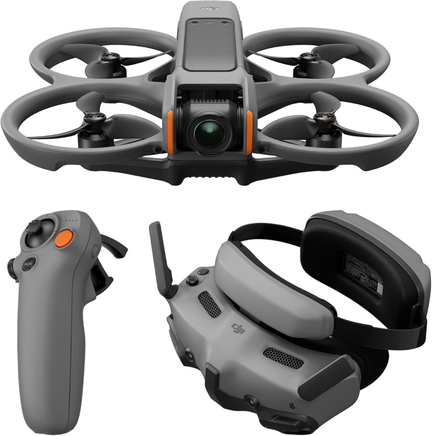 DJI Avata 2 Fly More Combo (1 Battery), FPV Drone with Camera 4K, Built-in Propeller Guard, Goggles 3 and RC Motion 3 Included, MOIAT Certified
