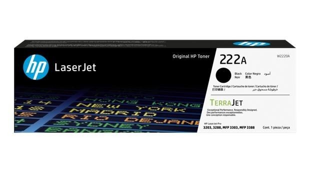 HP 222A Black Original LaserJet Toner Cartridge (W2220A)