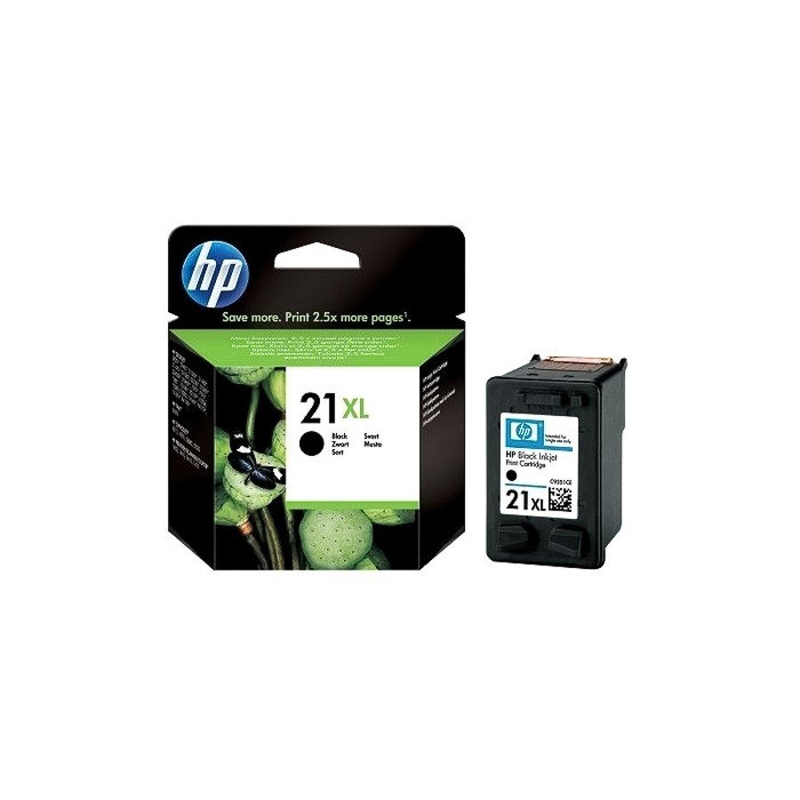 HP 21XL High Yield Black Original Ink Cartridge (C9351CE)