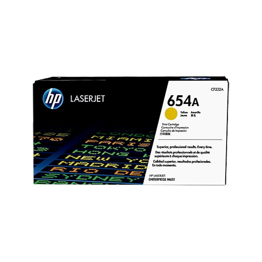 HP 654A Laserjet Toner Cartridge (CF332A) - Yellow