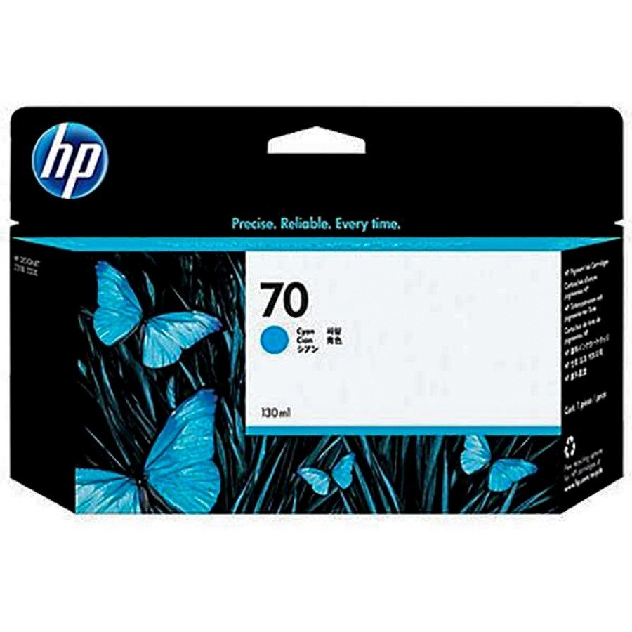 HP 70 Cyan Ink Cartridge 130ml (C9452A)