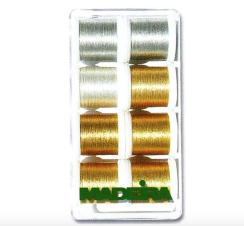 Madeira Heavy Metal 8014 Embroidery Thread Box Assortment with 8 Metallic Spools of 100 m