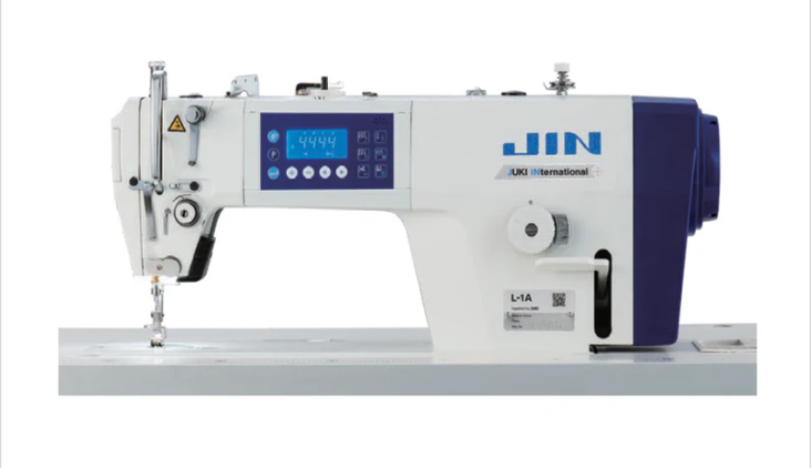 Jin L1A 1 Needle Direct Drive Motor Lockstitch Machine with Auto Thread Trimmer, Speaker Assist G USB,  Complete Set 