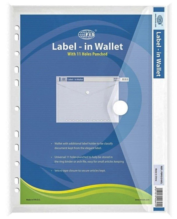 Label in Wallet A4 Size, White FSPG1310CL
