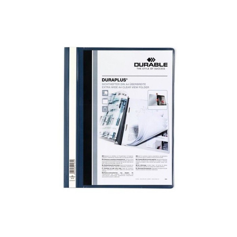 Durable DURAPLUS Presentation Folder with cover pocket, A4, Black