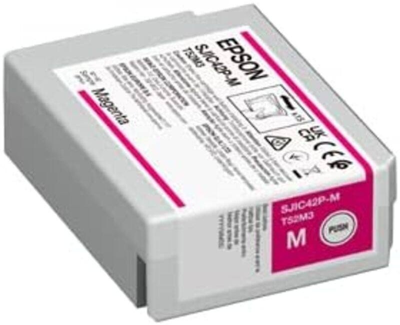 Epson SJIC42P Magenta C13T52M340 Ink Cartridge, For ColorWorks C4000e