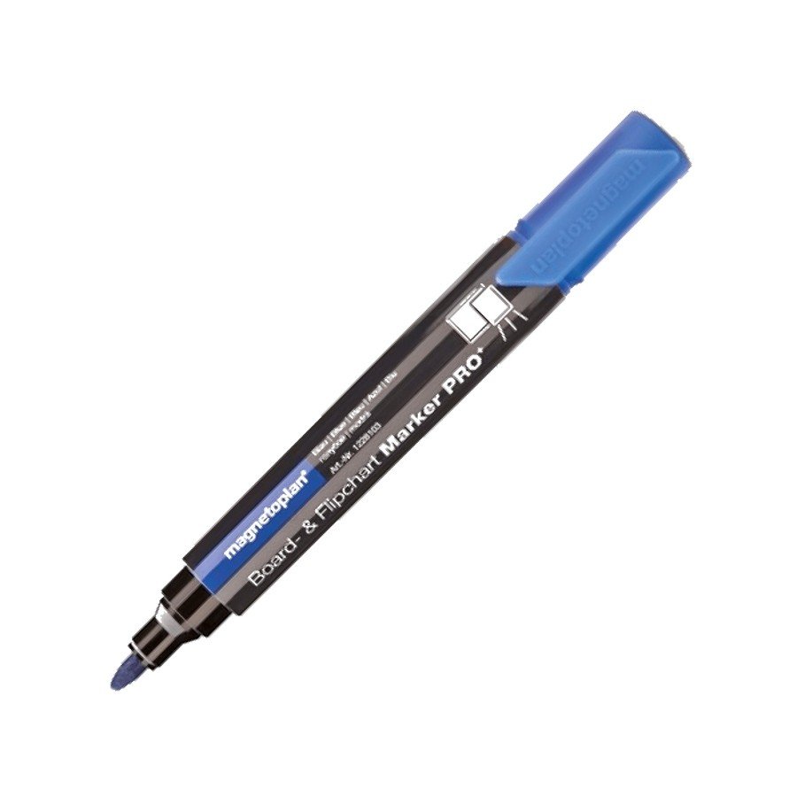 Magnetoplan COP 1228103 Dry Erase White Board Marker  Blue (Pack of 4)