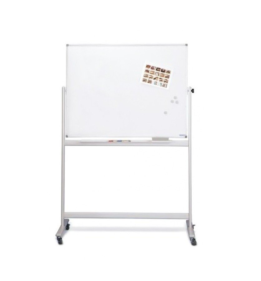 Magnetoplan Double Side Mobile White Board, 150x100 cm