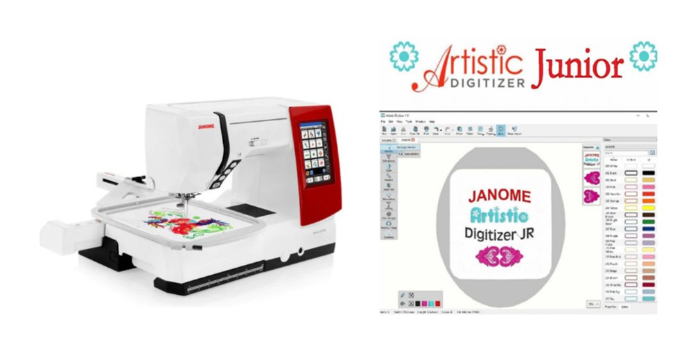 Janome Memory Craft MC9900 Sewing & Embroidery Machine + Junior