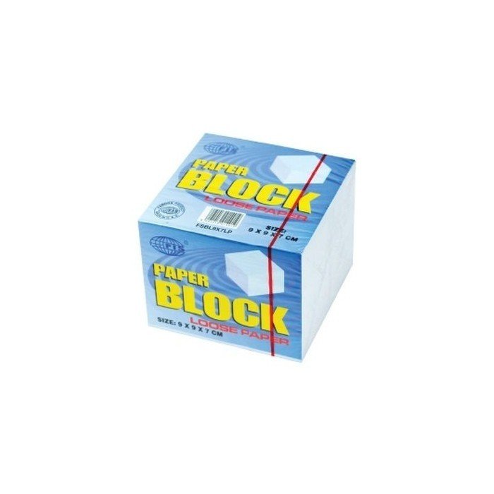 FIS PAPER CUBE WHITE WITHOUT GUM 9X9X7CM