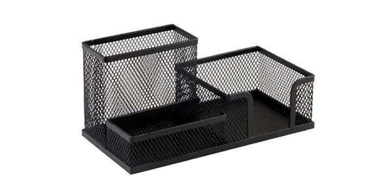 Partner Metal Mesh Desktop Organizer Black