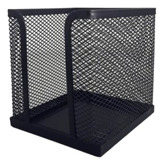Deluxe Metal Mesh Memo Holder Black