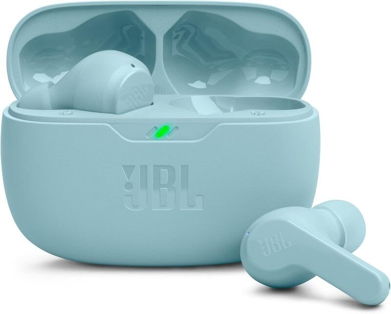 JBL Wave Beam in-Ear Earbuds (TWS) with Mic - Mint, App for Customized Extra Bass EQ, 32 Hours Battery and Quick Charge, IP54 Water & Dust Resistance, Ambient Aware & Talk-Thru, Google FastPair