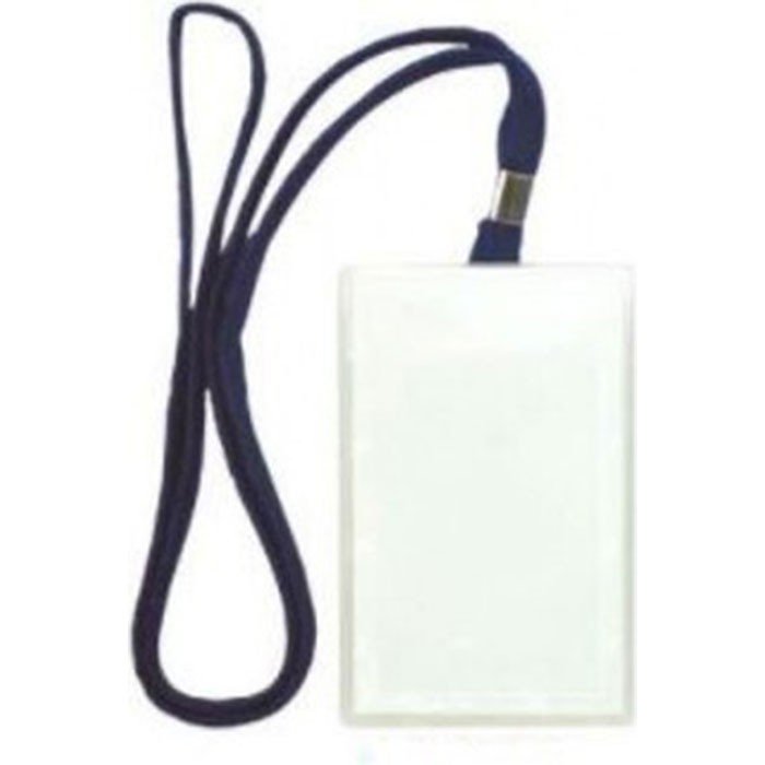 FIS FSNAST-800BL Vertical Name Badge With Flat Lanyard, Blue
