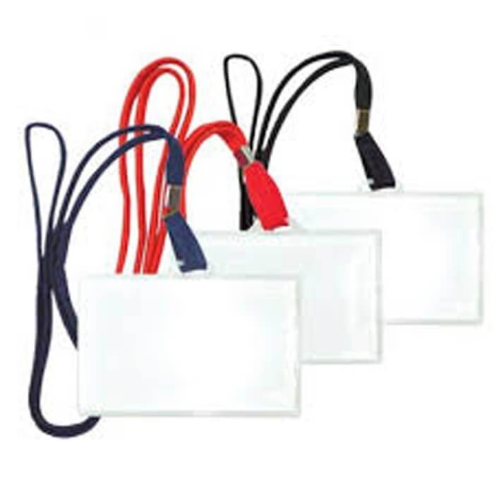 FIS FSNAST8001BK Colored Horizontal Name Badge Holder Black