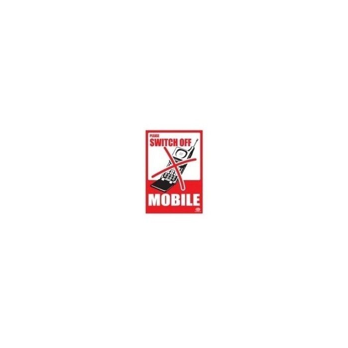 FIS Sticker "PLEASE SWITCH OFF MOBILE" 12x17.5cm