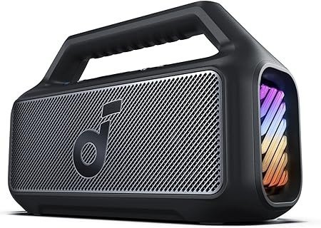 Anker Soundcore Boom 2 Outdoor Speaker, 24H Playtime,Waterproof, Floatable, RGB Lights, USB-C, Custom EQ, Bluetooth 5.3, Black
